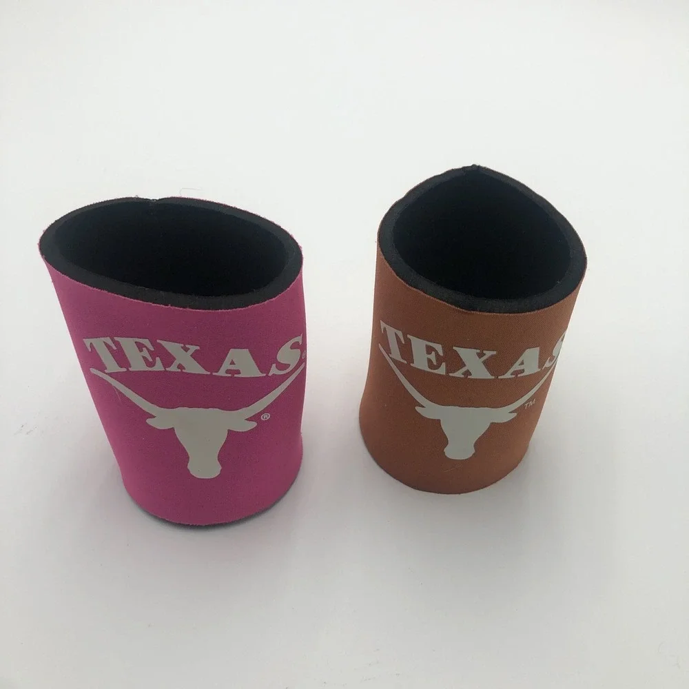 Texas‎ Long Horns Beer Coozi's Brown Pink His And Hers Set Of Two Preowned Used
